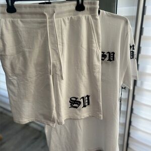 CR-24 Bordo Cromato White Shirt/Shorts Set Men’s Size XL